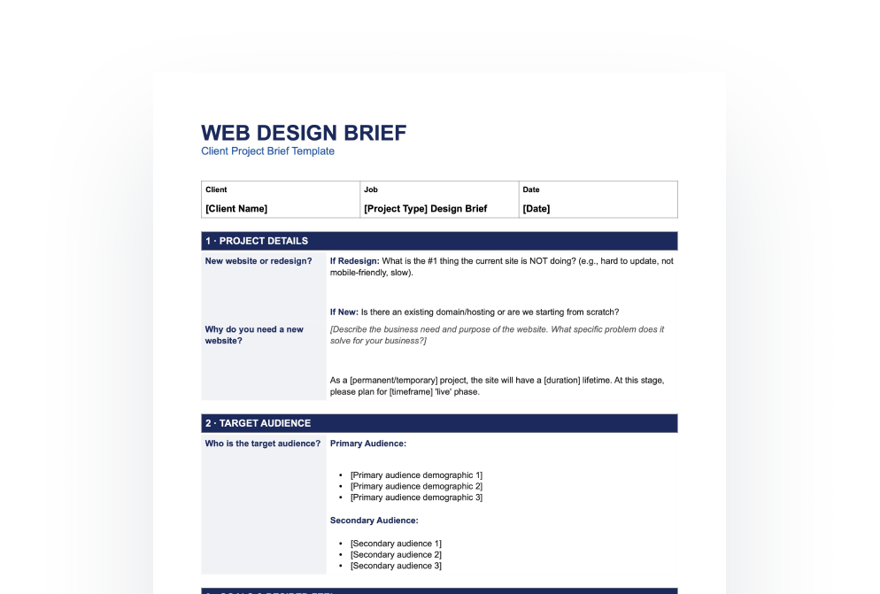 website design brief