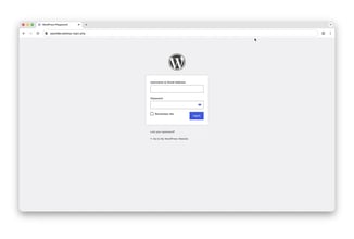wordpress login screen
