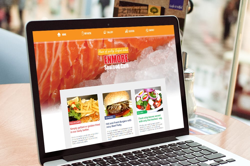 enmore seafood website design