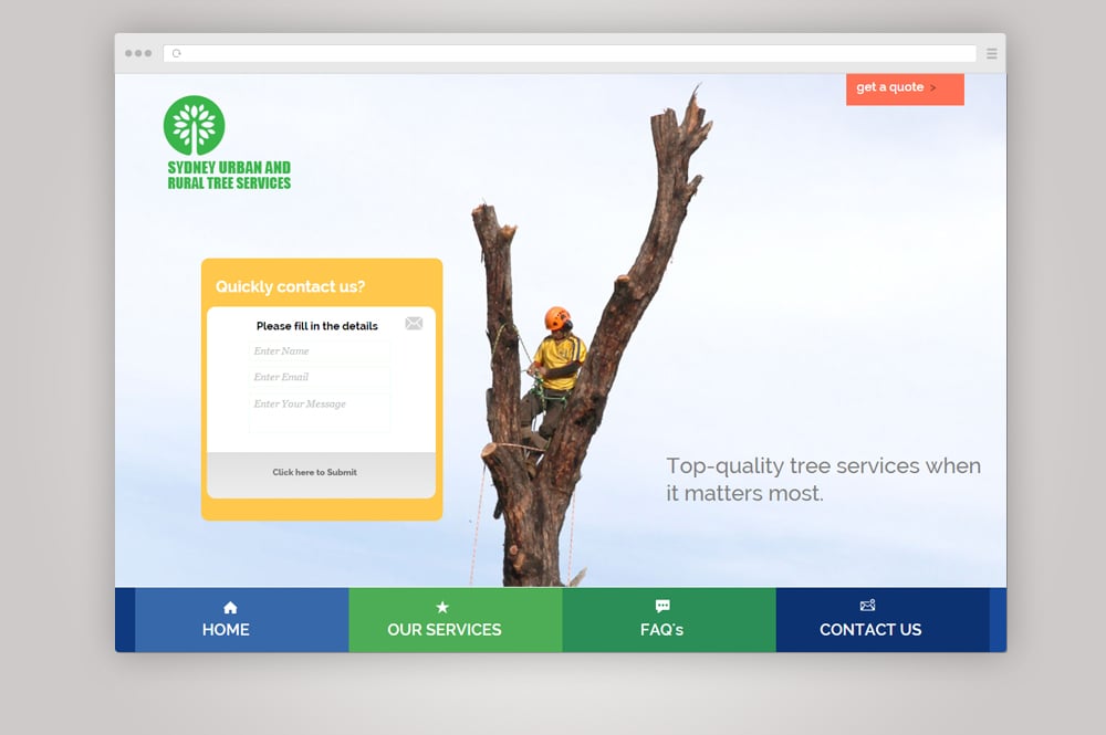 Tree Services Logo Website Design