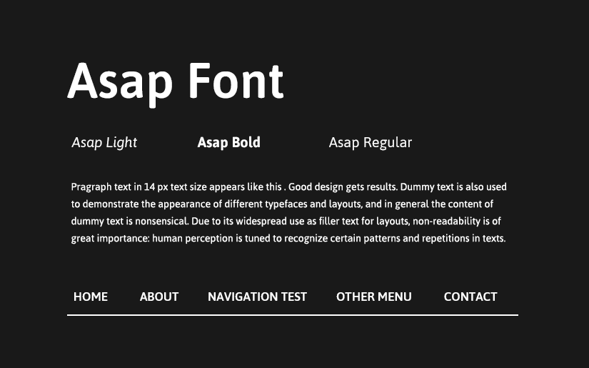 asap google web font