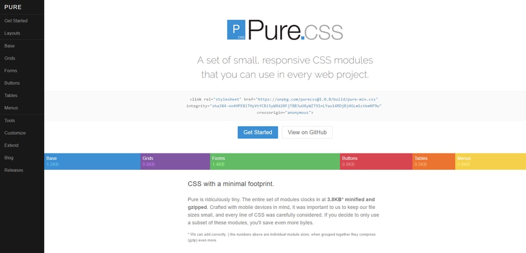 pure responsive design framework