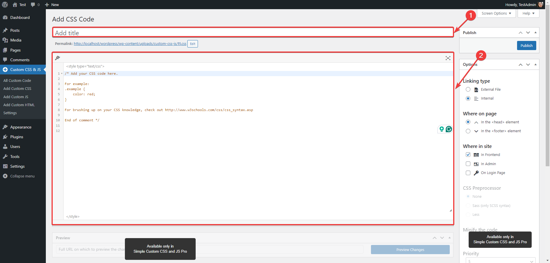 add css code