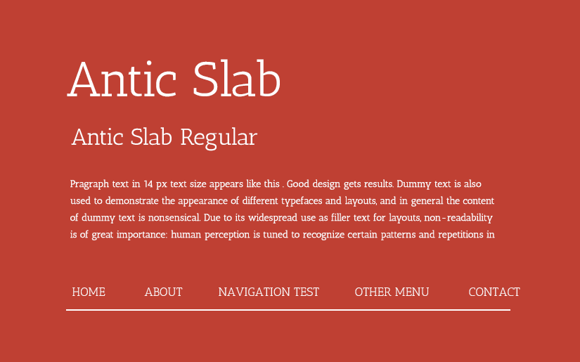 classic web font