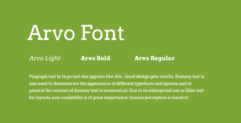 arvo google web font
