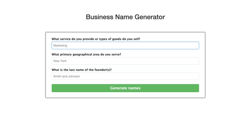 business name generator