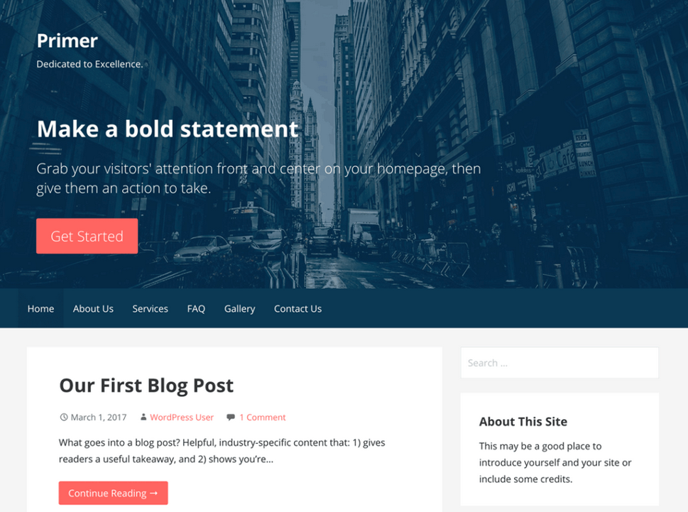 primer corporate website