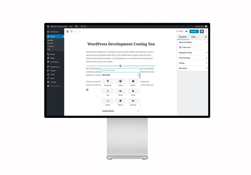 custom wordpress costs