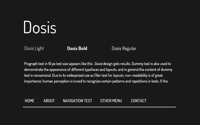 google fonts dosis