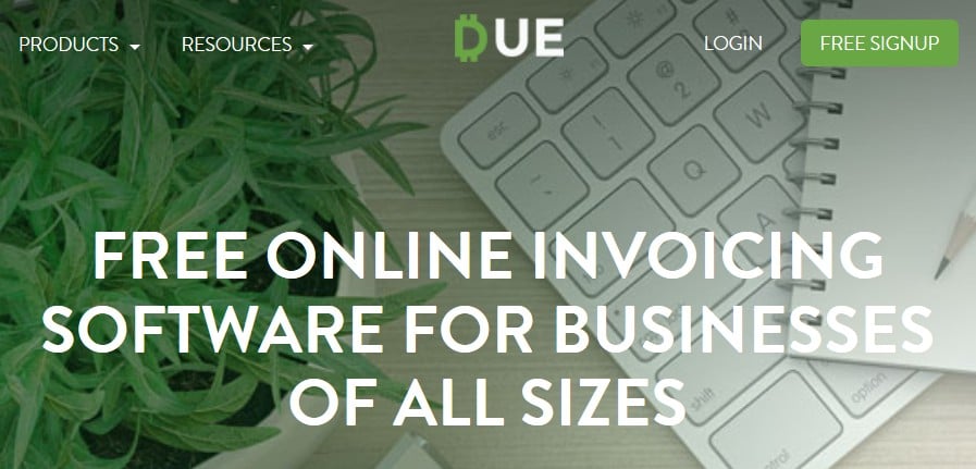 due online invoicing app