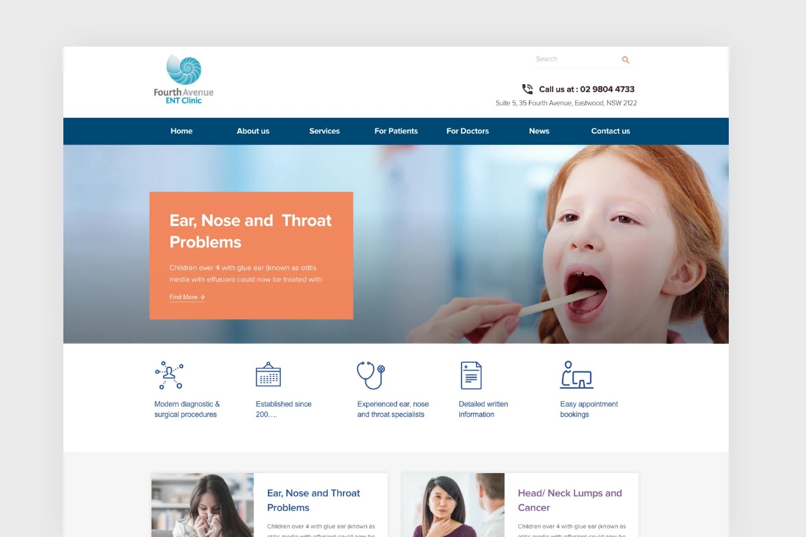 ent clinic website
