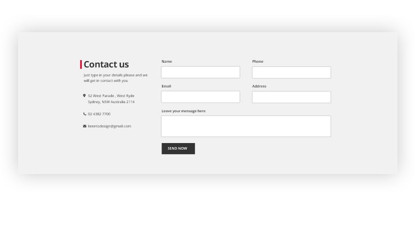 form in website