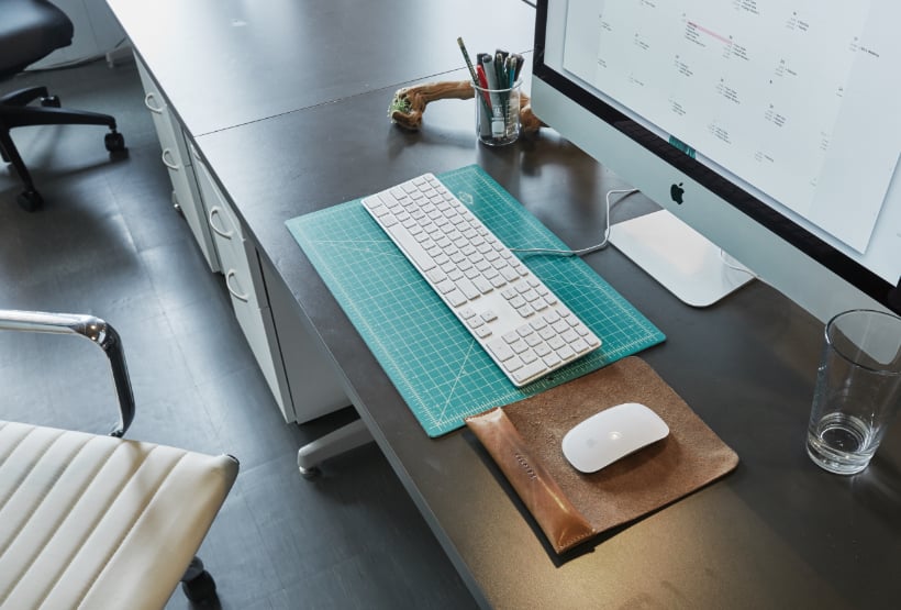 freelance designer desk