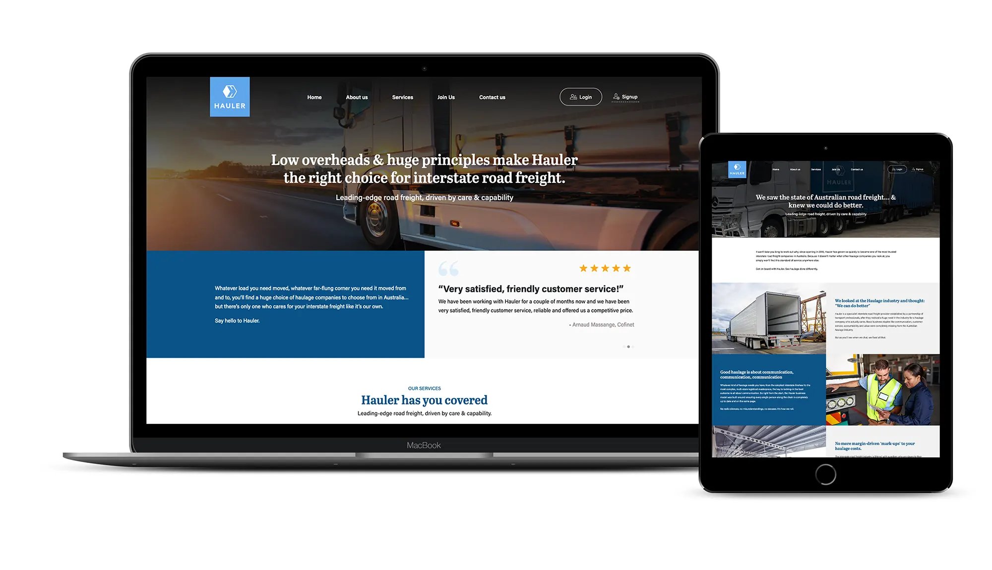 transport company website