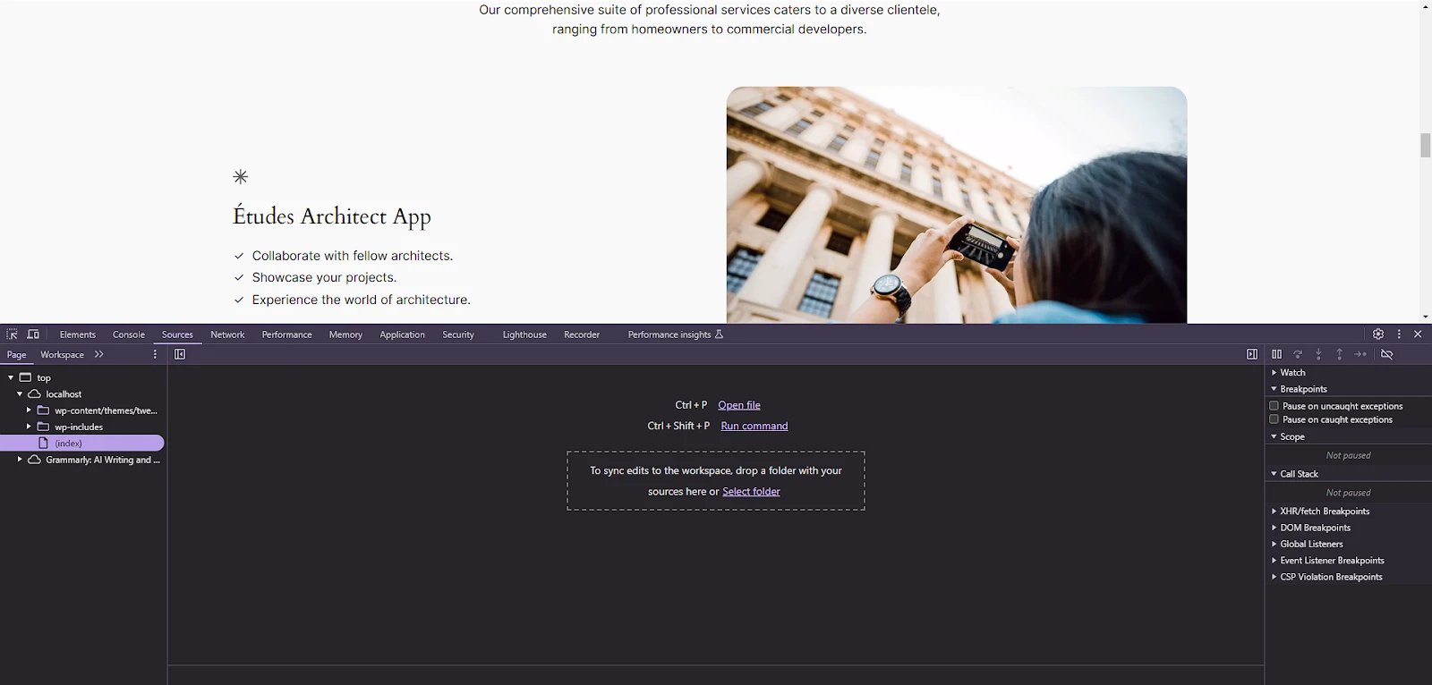 inspecting unused css in chrome