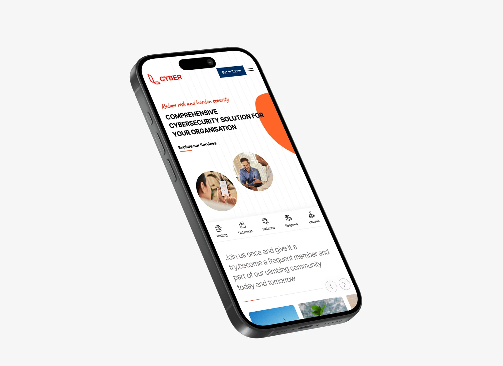 Mobile version cyber website
