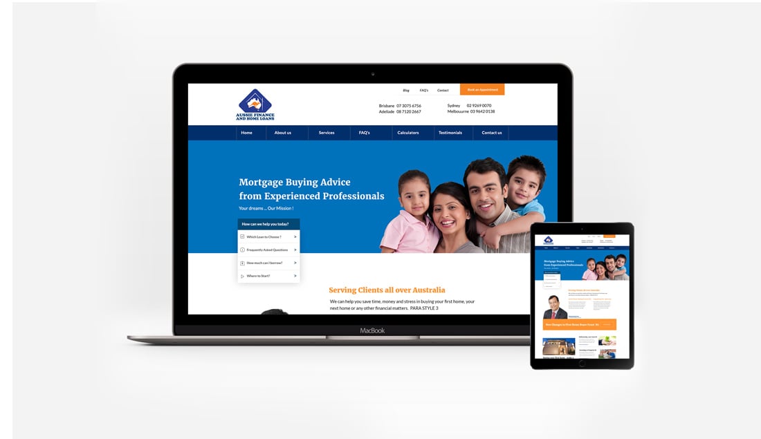 mortgage broker website design