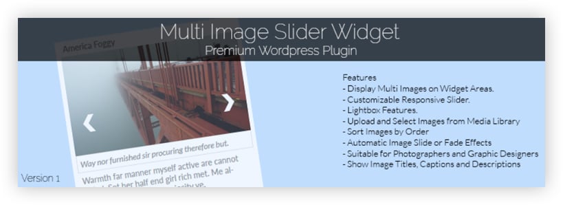 Multi Image Slider Widget