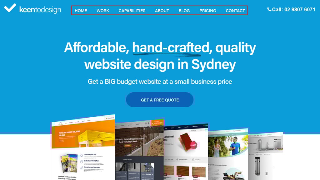 corporate website keen wordpress