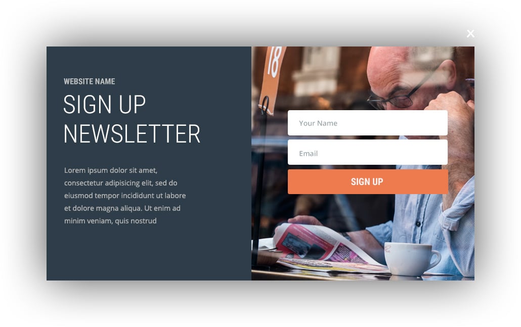 wordpress email capture popup
