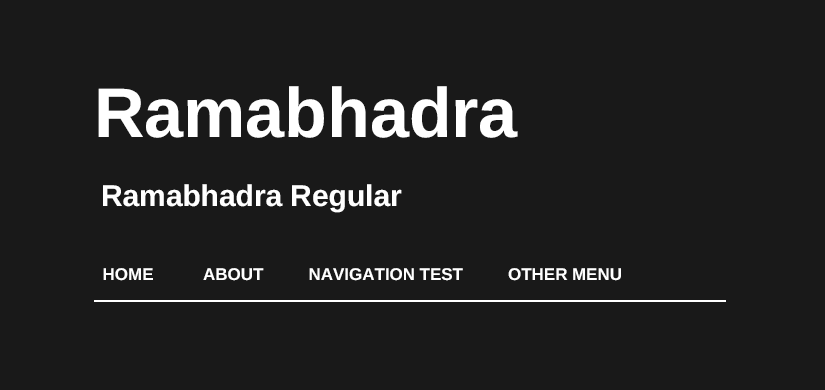 ramabhadra google font