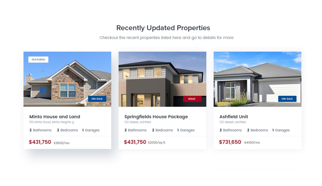 real estate web design