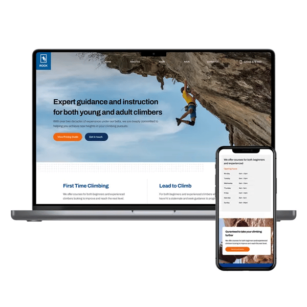 rock climbing website template