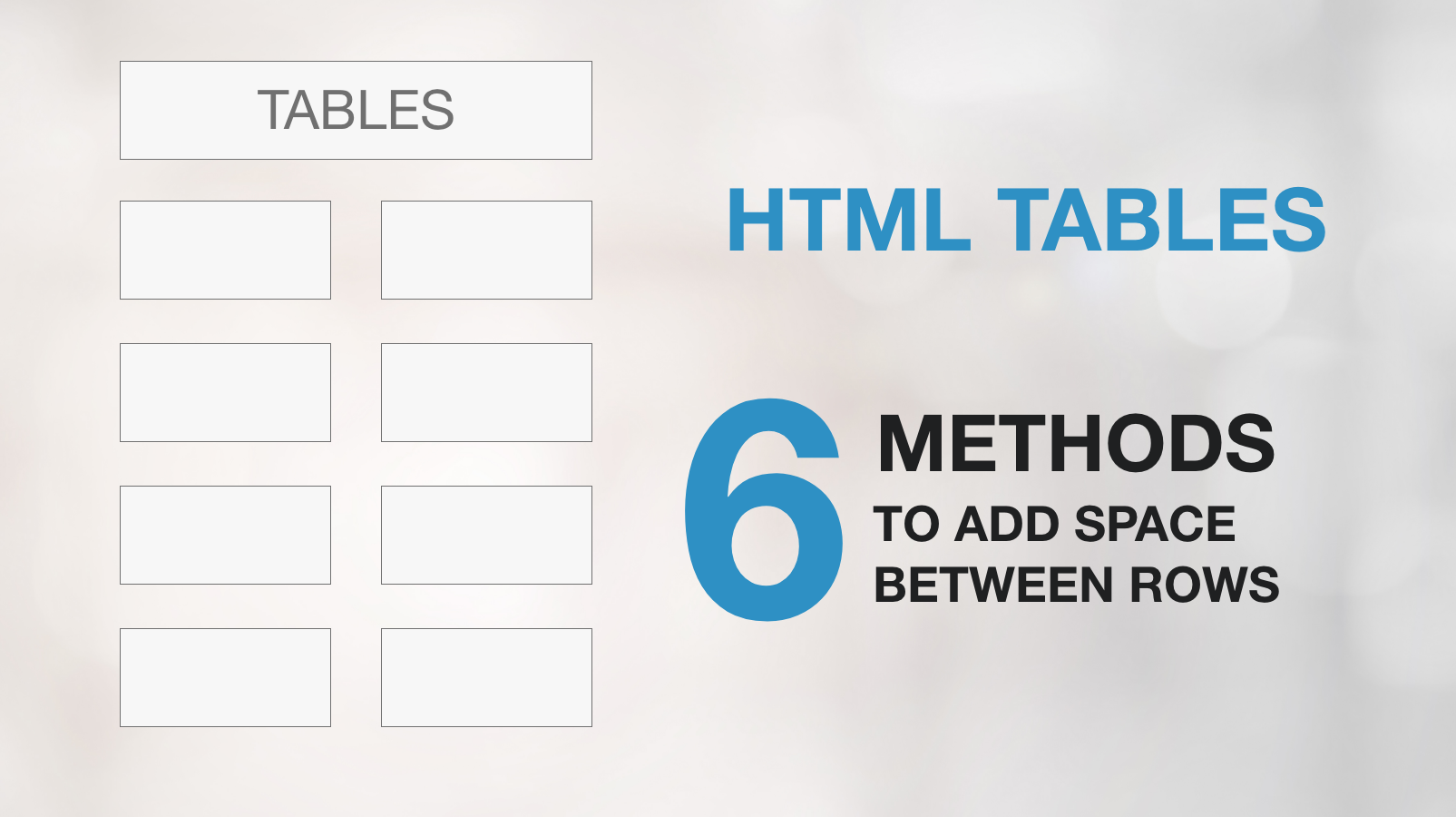 html table space between columns