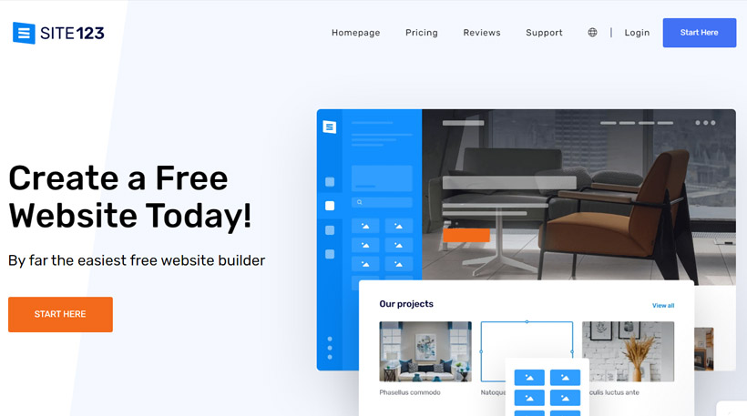 site123 free website