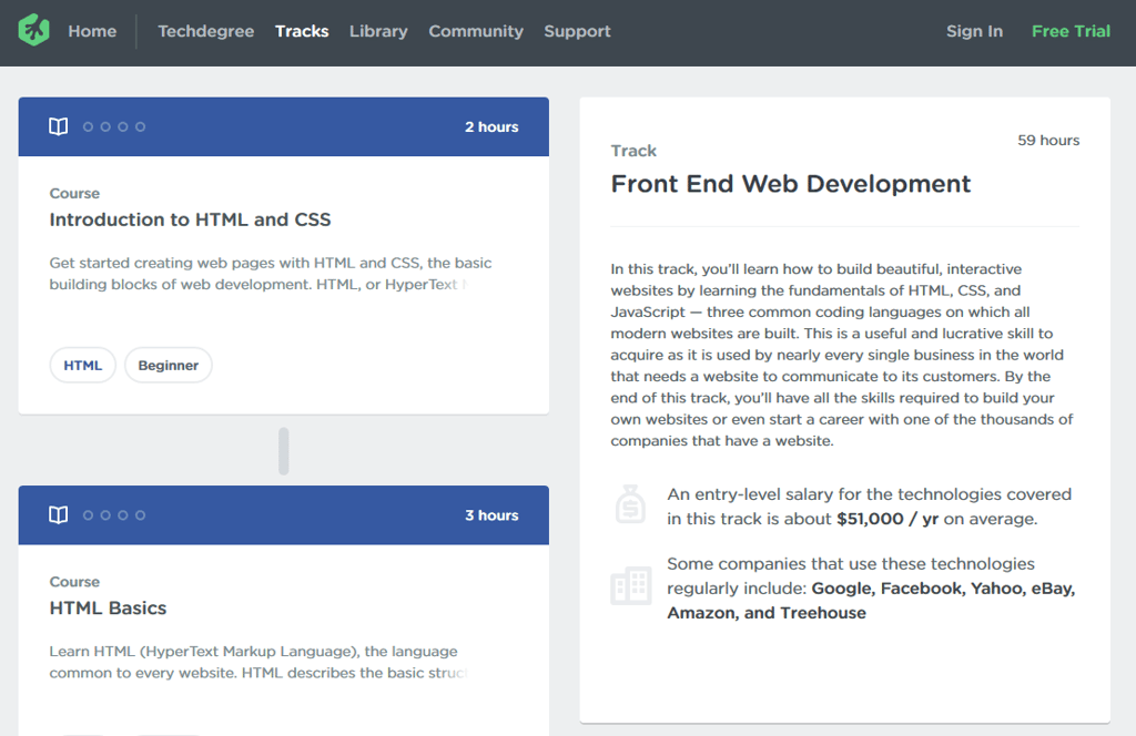 free web development courses