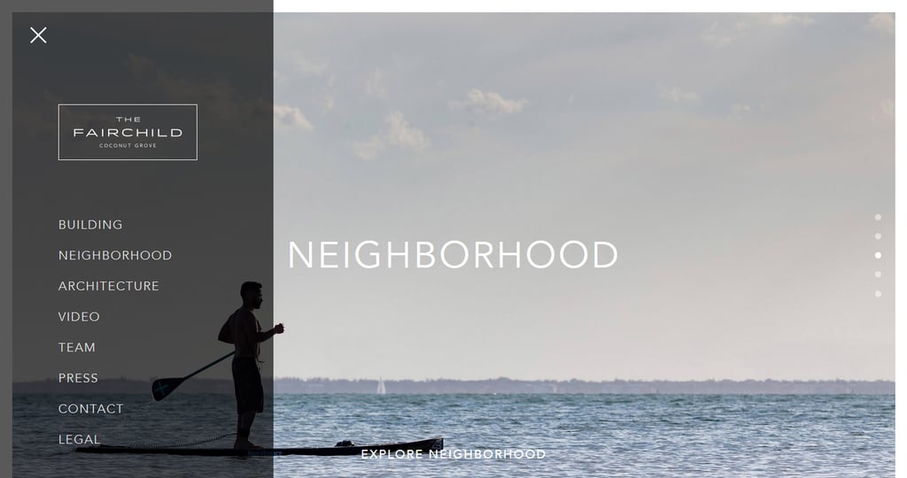 unique website navigation