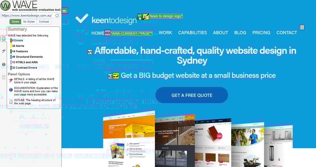 web accessibility check