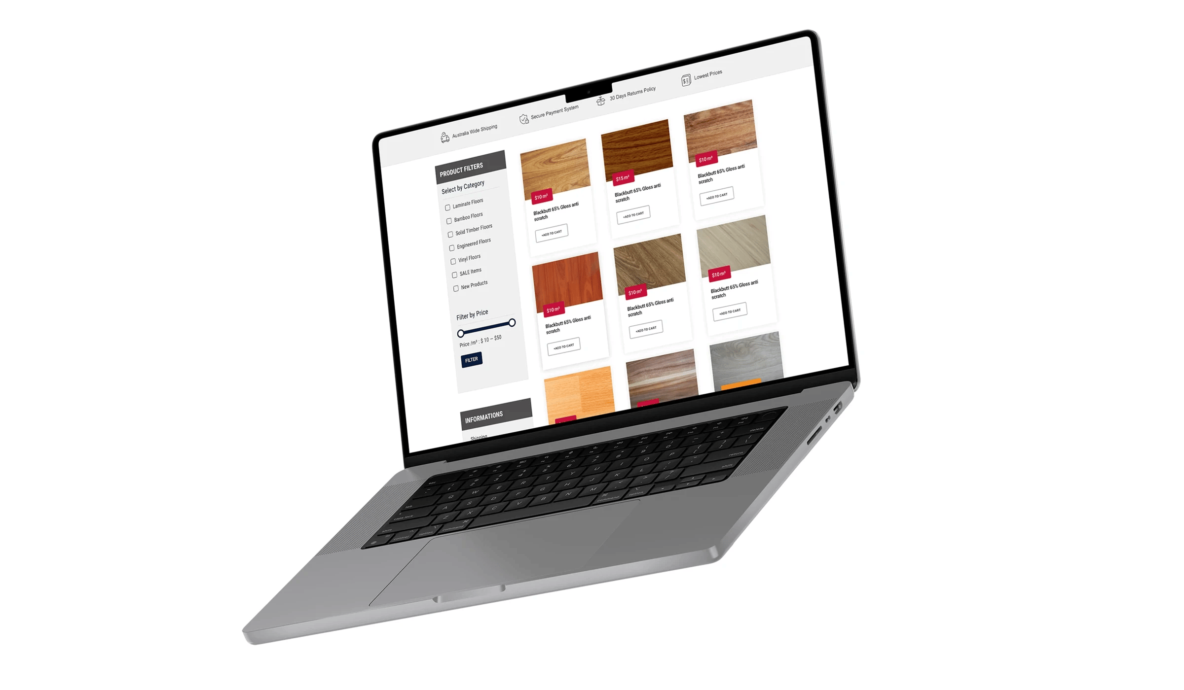 woo site with calculator option