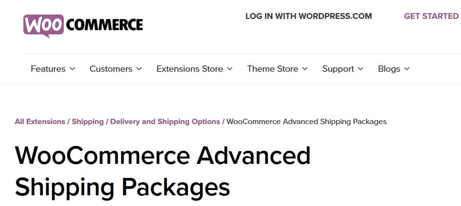 WooCommerce Advanced Shipping Packages