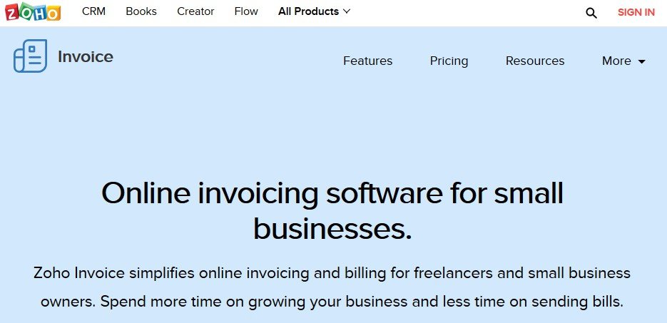 zoho accounting